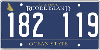 RI license plate 182119