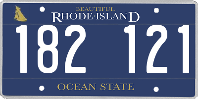 RI license plate 182121