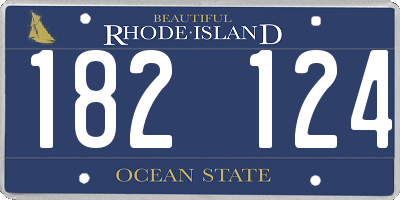 RI license plate 182124