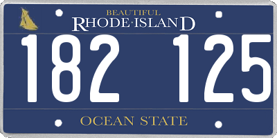 RI license plate 182125