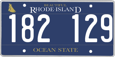 RI license plate 182129