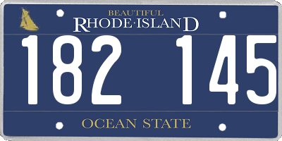 RI license plate 182145