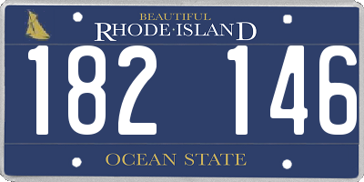RI license plate 182146