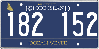 RI license plate 182152