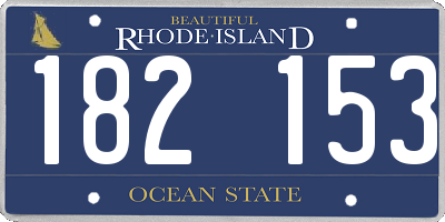 RI license plate 182153