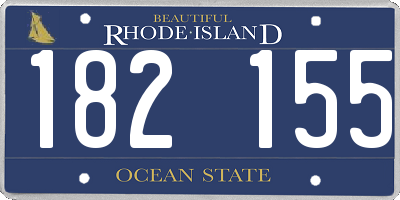RI license plate 182155