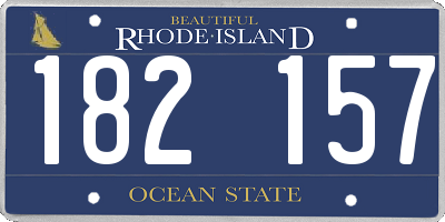RI license plate 182157