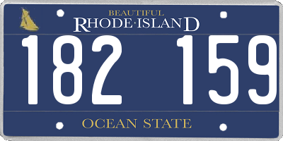 RI license plate 182159