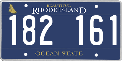RI license plate 182161