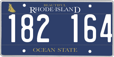 RI license plate 182164