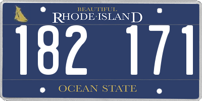 RI license plate 182171