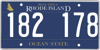 RI license plate 182178