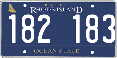RI license plate 182183
