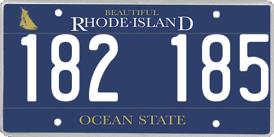 RI license plate 182185