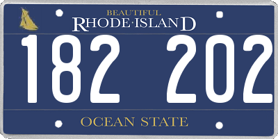 RI license plate 182202