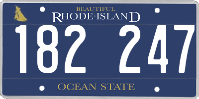 RI license plate 182247
