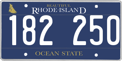 RI license plate 182250