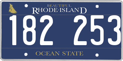 RI license plate 182253