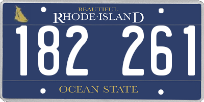 RI license plate 182261