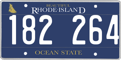 RI license plate 182264