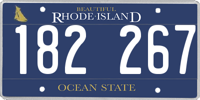 RI license plate 182267