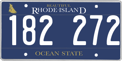 RI license plate 182272