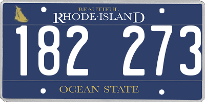 RI license plate 182273