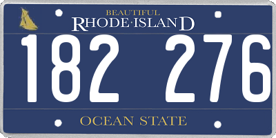 RI license plate 182276