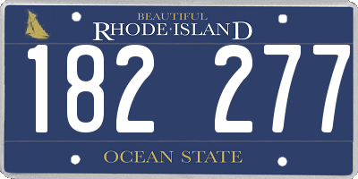RI license plate 182277