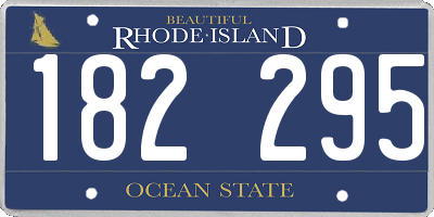 RI license plate 182295