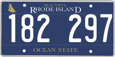 RI license plate 182297