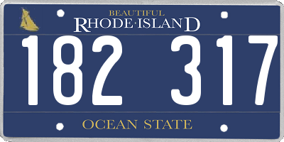 RI license plate 182317