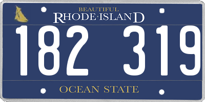 RI license plate 182319