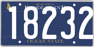 RI license plate 18232