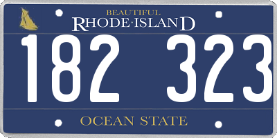 RI license plate 182323