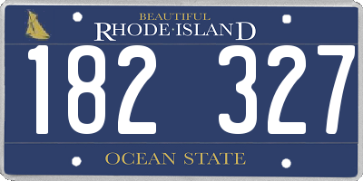 RI license plate 182327