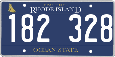 RI license plate 182328