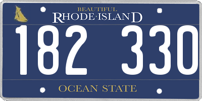 RI license plate 182330