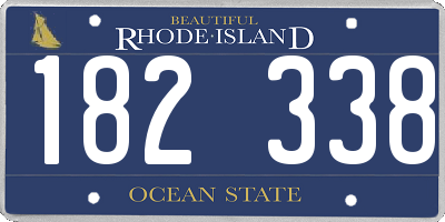 RI license plate 182338