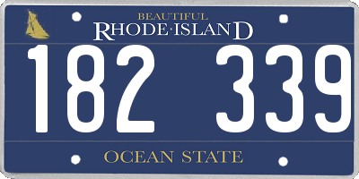 RI license plate 182339
