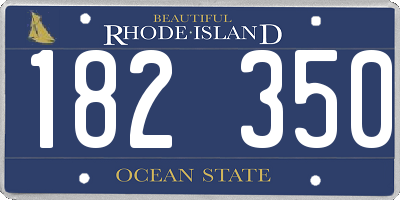 RI license plate 182350