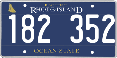 RI license plate 182352