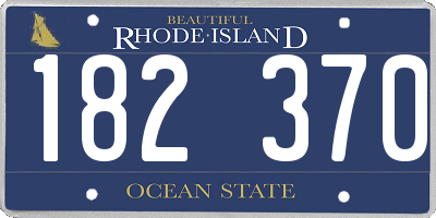 RI license plate 182370