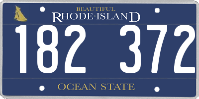 RI license plate 182372