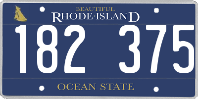 RI license plate 182375