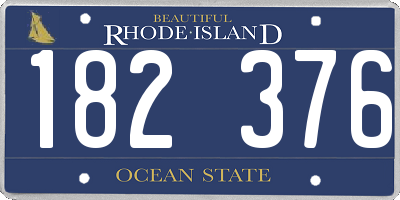 RI license plate 182376