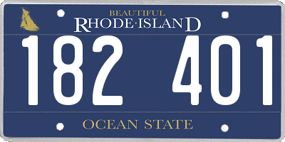 RI license plate 182401