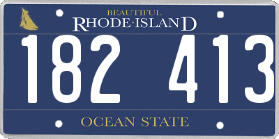 RI license plate 182413
