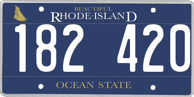 RI license plate 182420