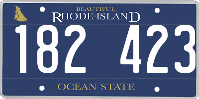 RI license plate 182423